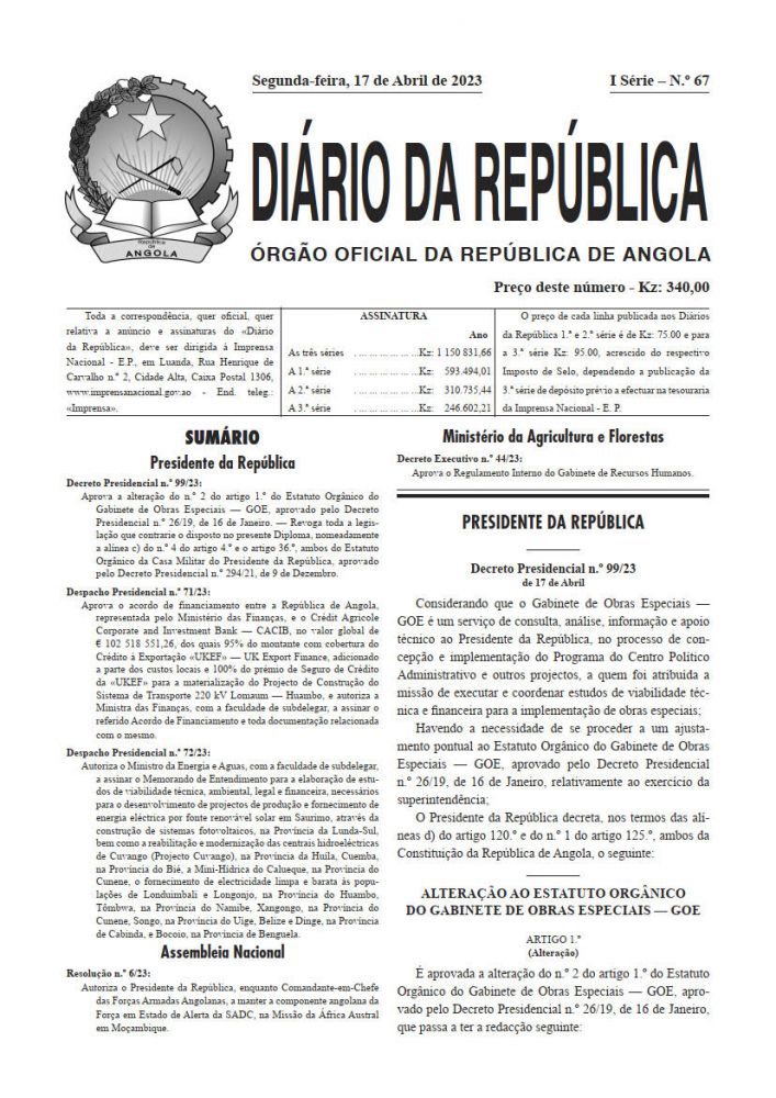 Diário da República  I.ª Série   n.º  67  de  17  de  Abril  de  2023