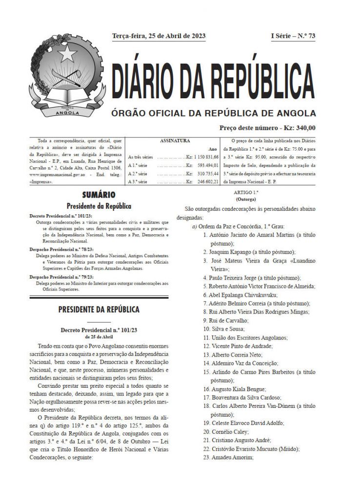 Diário da República  I.ª Série   n.º  73  de  25  de  Abril  de  2023